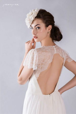 Style: LISA Key Hole A Line Gown - Peony Rice