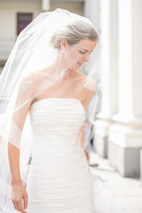 Style: JULIA Classic Veil with Blusher Peony Rice