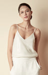 Style: JULIE Embellished Crystal Strip Grosgrain Wrap - Peony Rice