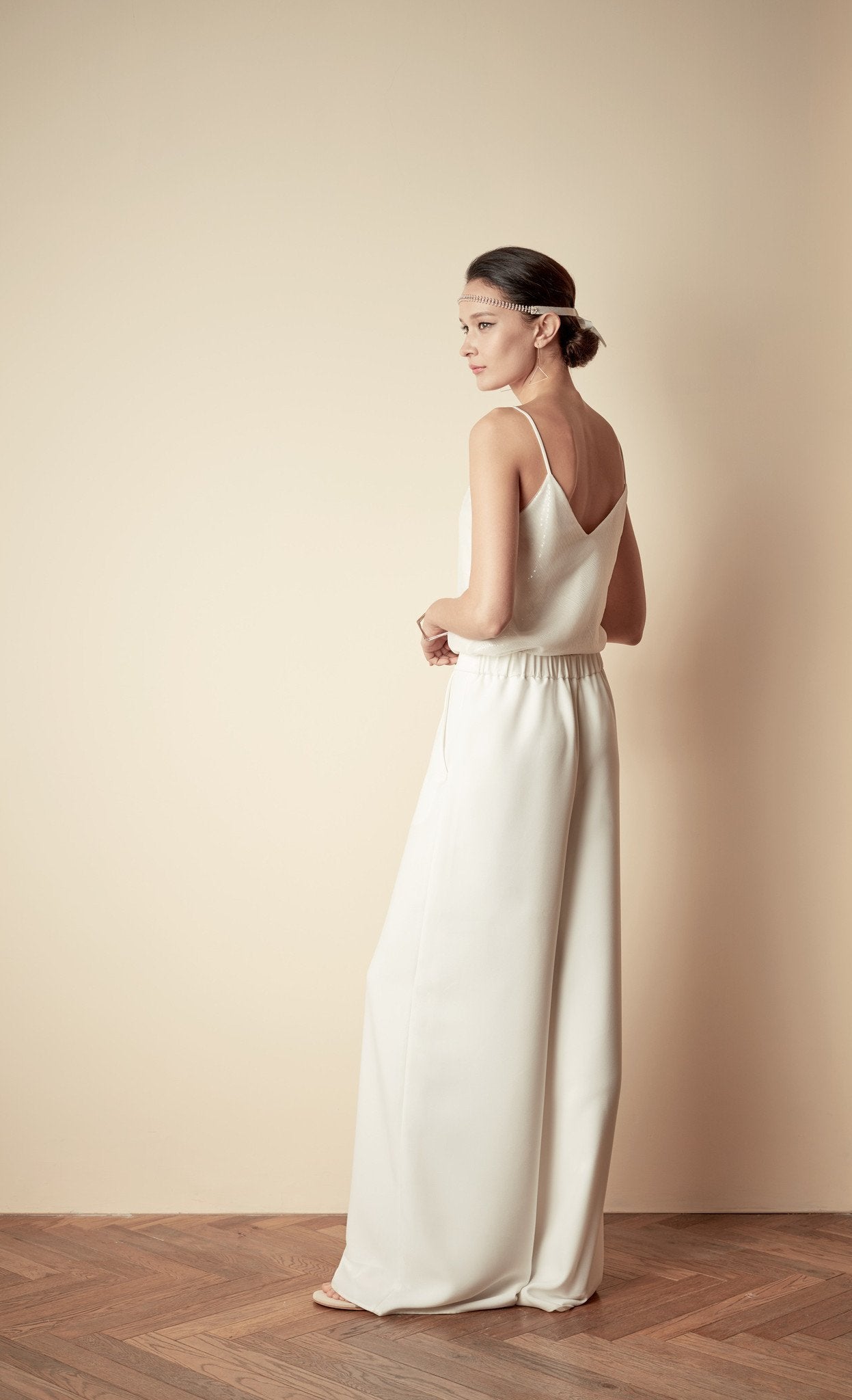 Style: PIPA Sequin And Tulle Camisole - Peony Rice