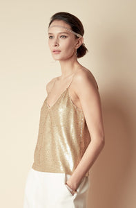 Style: PIPA GOLD Sequin Cami - Peony Rice