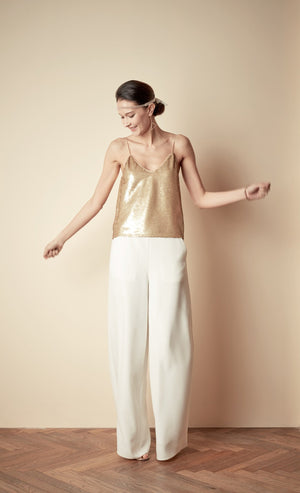 Style: PIPA GOLD Sequin Cami - Peony Rice