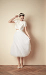 Style: OLIVIA Adjustable Tulle Wrap Skirt - Peony Rice