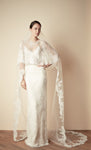 STYLE: JOCELYN Lace & Beaded Cathedral Veil - Peony Rice