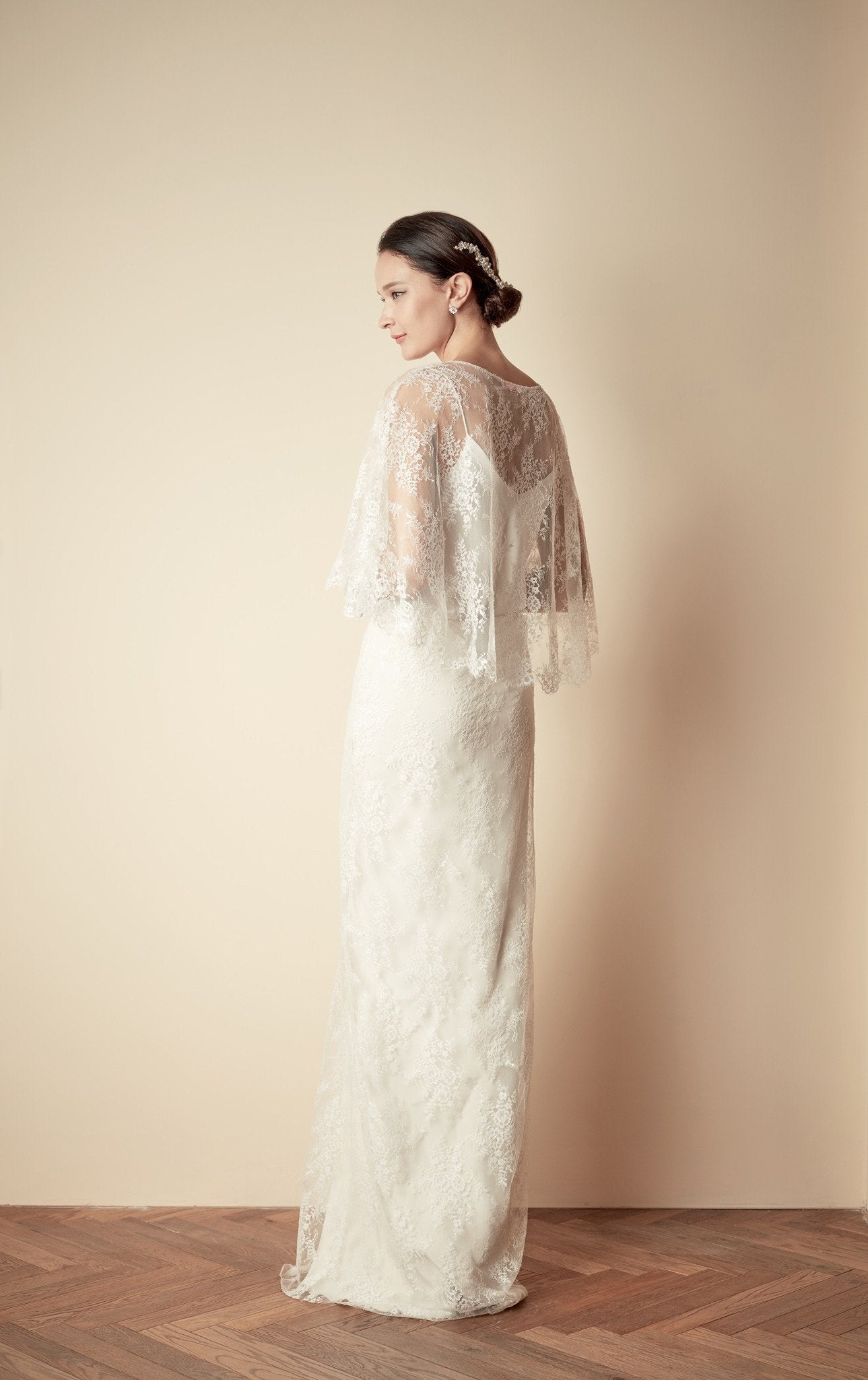 Style: CASSEY Japanese Lace Poncho - Peony Rice