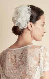 Style: PEONY Organza Layered Flower Clusters - Peony Rice