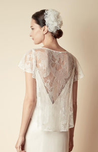 Style: JACKIE Iris Chantilly Lace A-line Swing Top Peony Rice