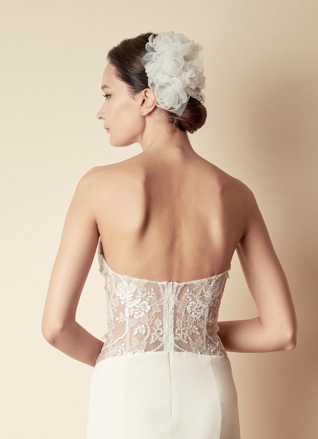 Style: PEONY Organza Layered Flower Clusters - Peony Rice