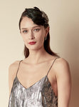 Style: IMOGENE Feather & Austrian Crystal Head Topping - Peony Rice