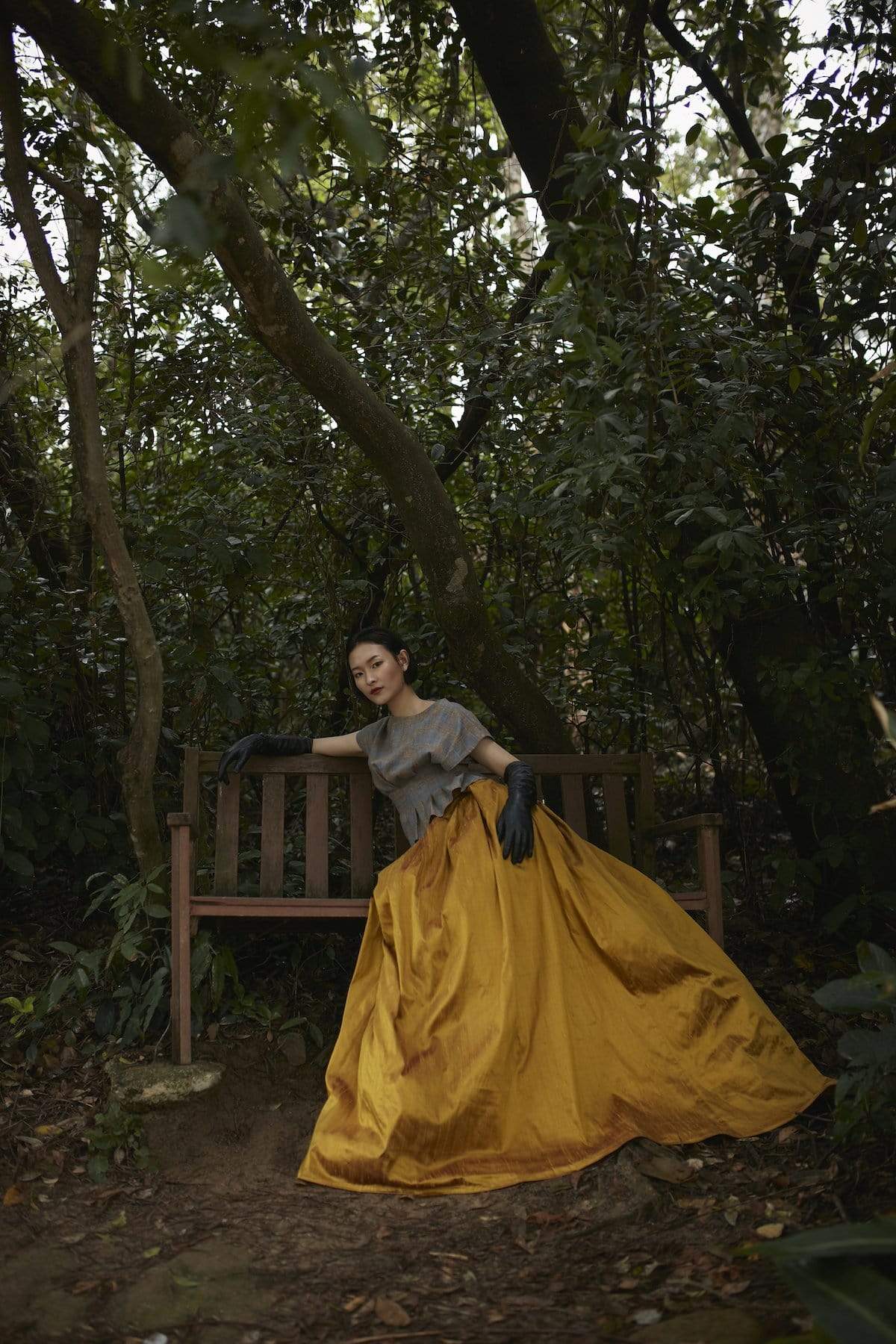 Style: LUCILLE Silk Dupioni Ball Skirt - Peony Rice