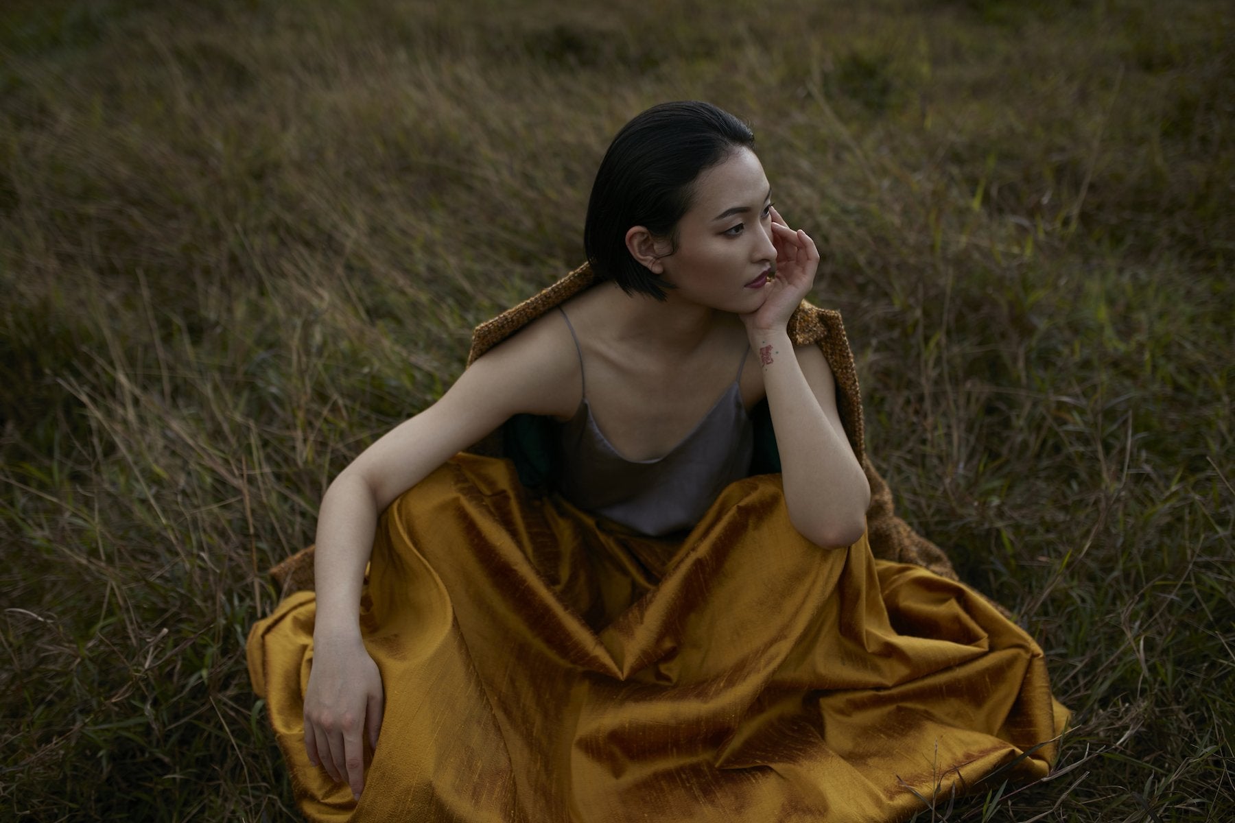 Style: LUCILLE Silk Dupioni Ball Skirt - Peony Rice