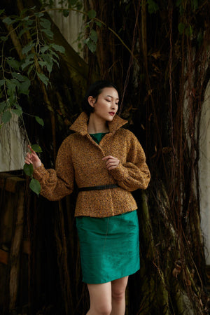 Style: MIRIAM Silk Dupioni Tunic Dress - Peony Rice