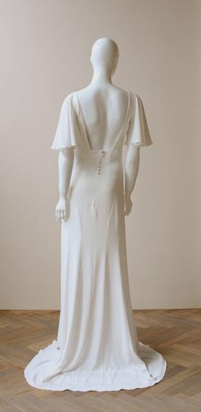 Style: BRIGETTE Fluted Sleeve Gown - Peony Rice