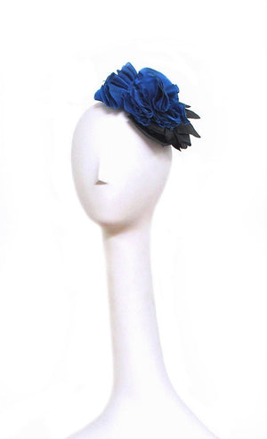 Style: DAPHNE Silk Ruffle Rosette & Pleated Head Topping - Peony Rice