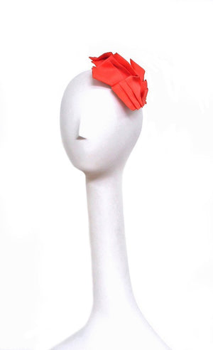 Style: EVELINA Organdy Silk Sculpted Pleated Head Topping - Peony Rice