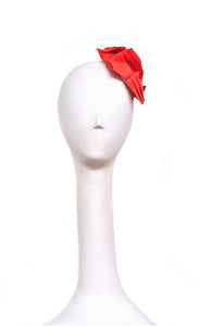 Style: EVELINA Organdy Silk Sculpted Pleated Head Topping - Peony Rice