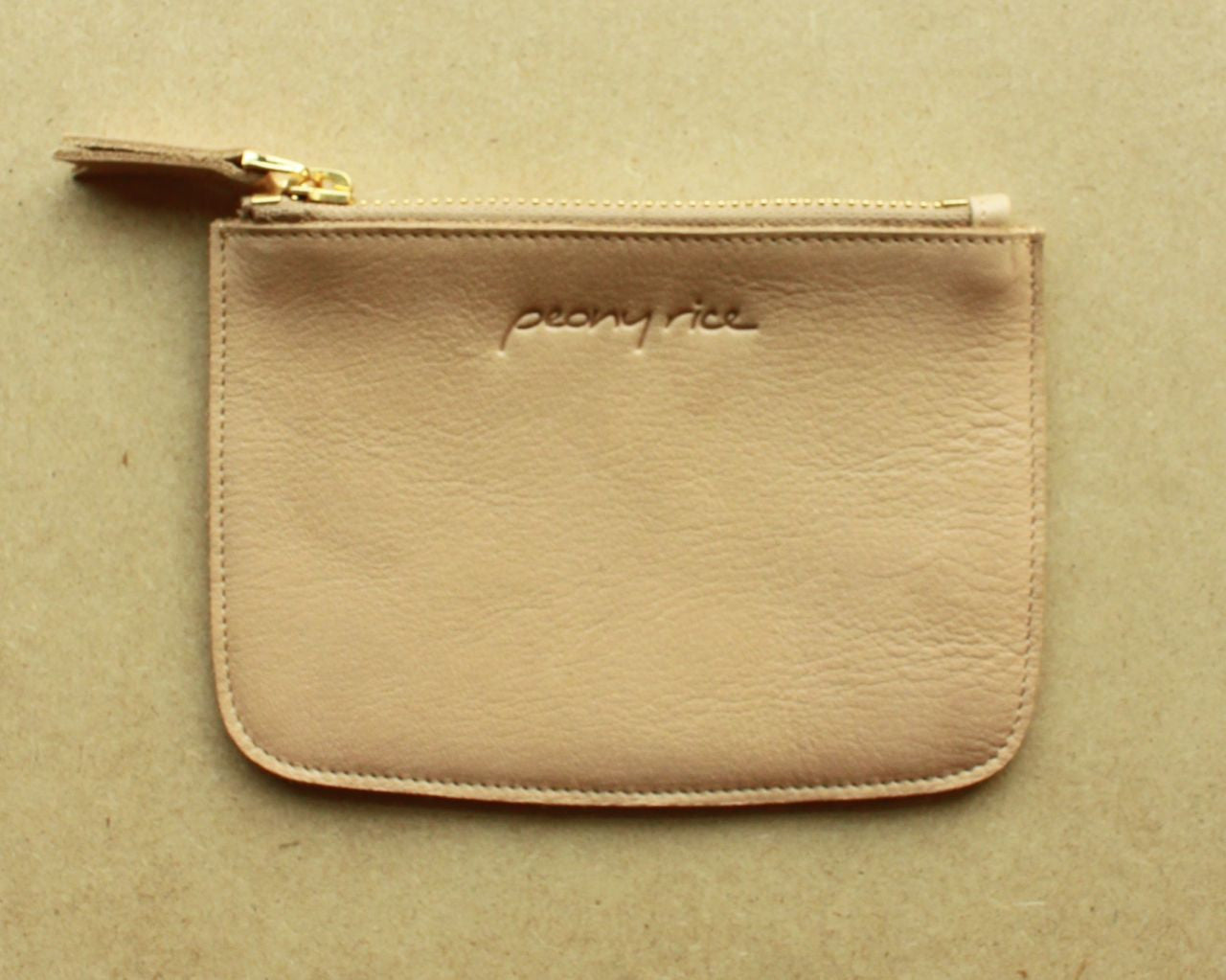 Style: HOLLY Leather Zip Coin Purse - Peony Rice