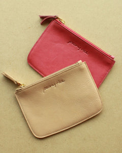 Style: HOLLY Leather Zip Coin Purse - Peony Rice
