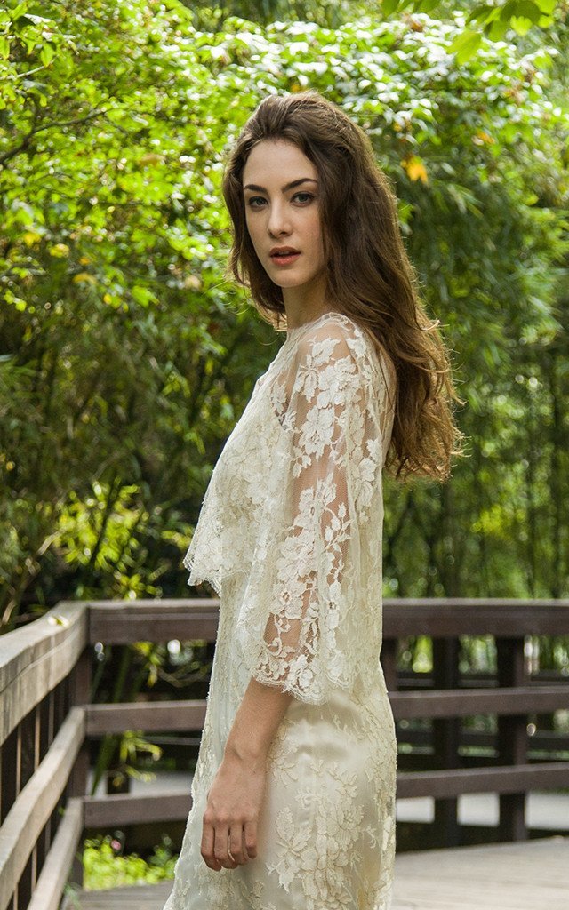 Lace poncho dress 2025