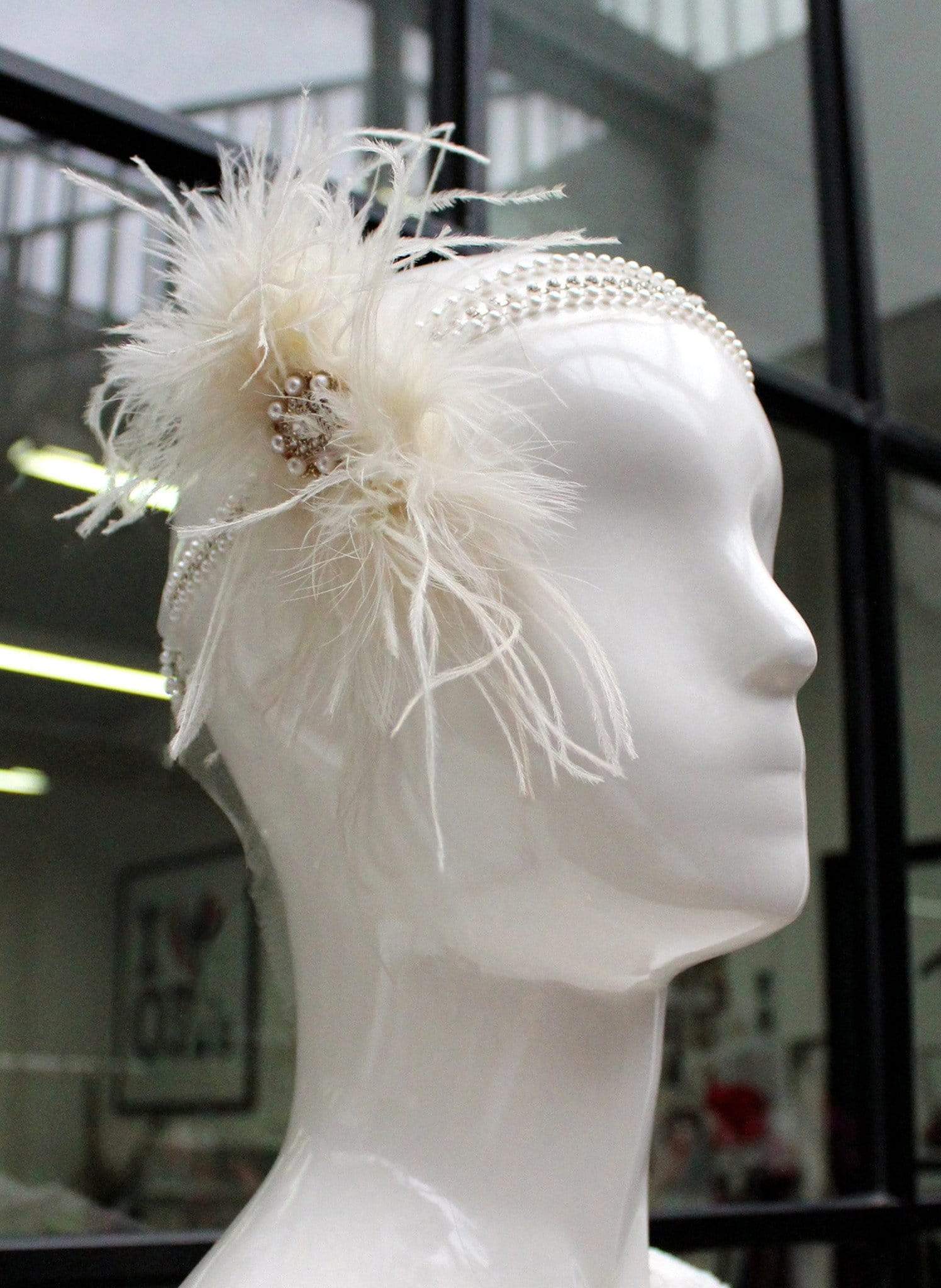 Style: DITA Flapper Vintage Embellished Head Wrap - Peony Rice