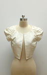 Style: CAMILLA Twist Sleeve Silk Crop Jacket - Peony Rice