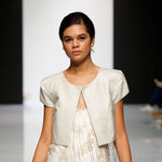 Style: LAUREN Folded Sleeve Structured Crop Jacket - Peony Rice