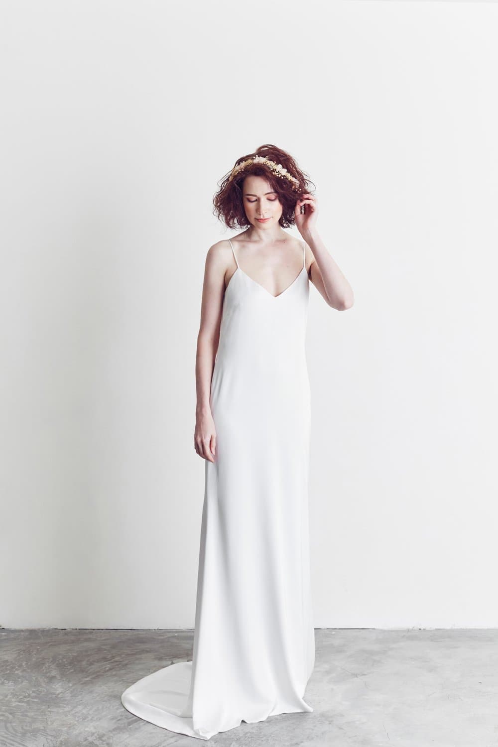 Peony Rice Style: JOAN Maxi Slip Dress Heavy Silk Charmeuse / Natural White / S/ 4-6 Peony Rice Style: JOAN Maxi Slip Dress Heavy Silk Charmeuse / Natural White / S/ 4-6