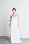 Style: KATIE A-Line Silk Flutter Gown - Peony Rice