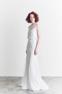 Style: SOFIA 2 in 1 Deco Embellished Gown with Inner Slip - Peony Rice