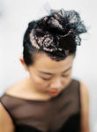 Style: LACEY Metallic Lace Twist & Tulle Head Topping - Peony Rice