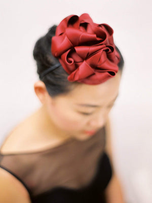 Style: EMMY Organdy Silk Twisted Swirl Head Topping - Peony Rice