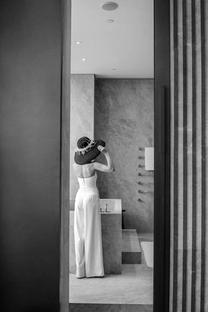 Style: AMANDA Palazzo Pants Peony Rice