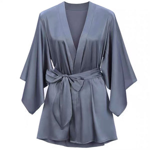 Style: RAINA Silk Wrap Robe - Peony Rice