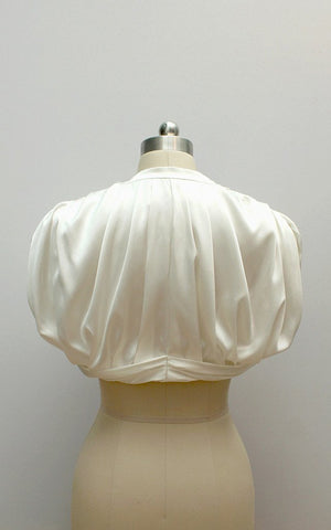 Style: CAMERON Silk Drape Bolero - Peony Rice
