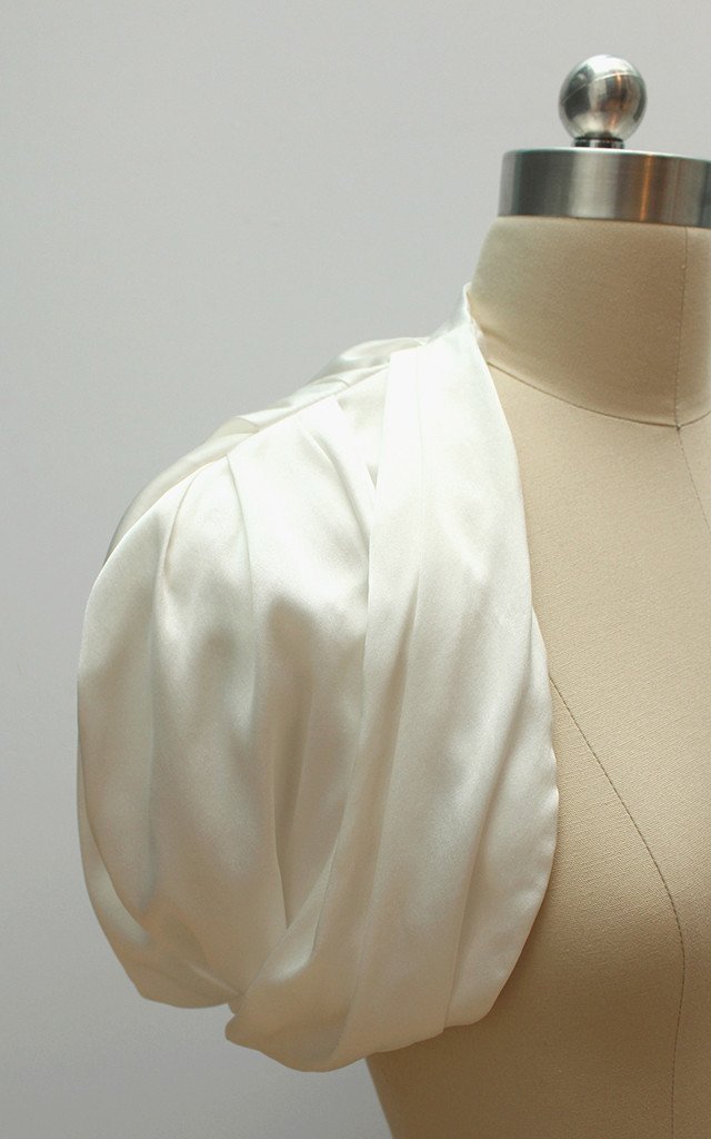 Style: CAMERON Silk Drape Bolero - Peony Rice