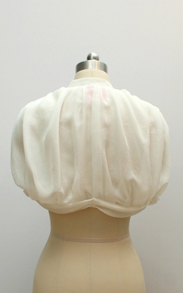 Style: CAMERON Silk Drape Bolero - Peony Rice