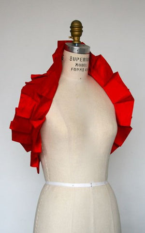 Style: CAROLINE Pleated Silk Wraparound Scarf with Tie - Peony Rice