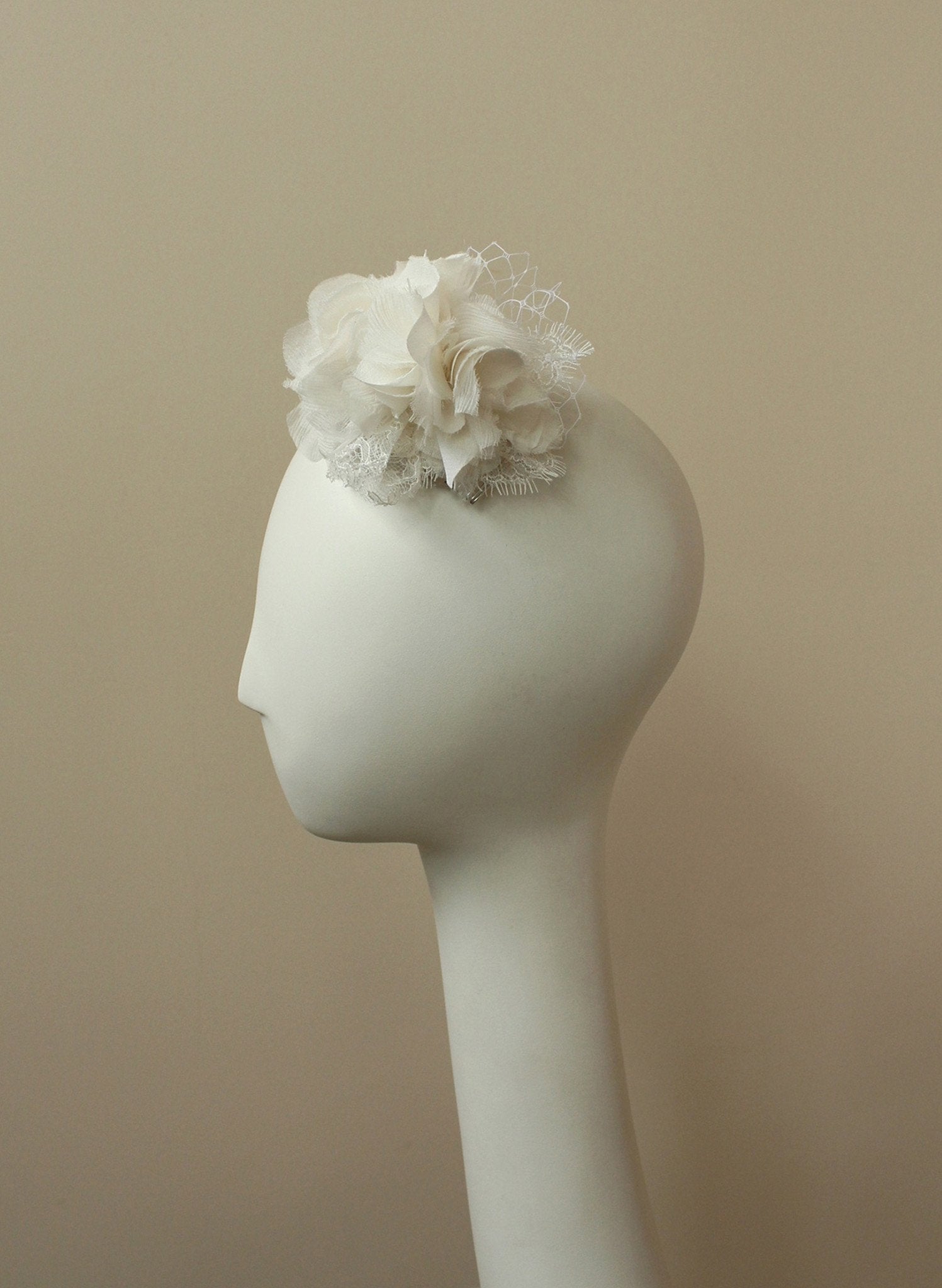 Style: ANNIKA Silk Petal Cluster & Lace Head Topping - Peony Rice