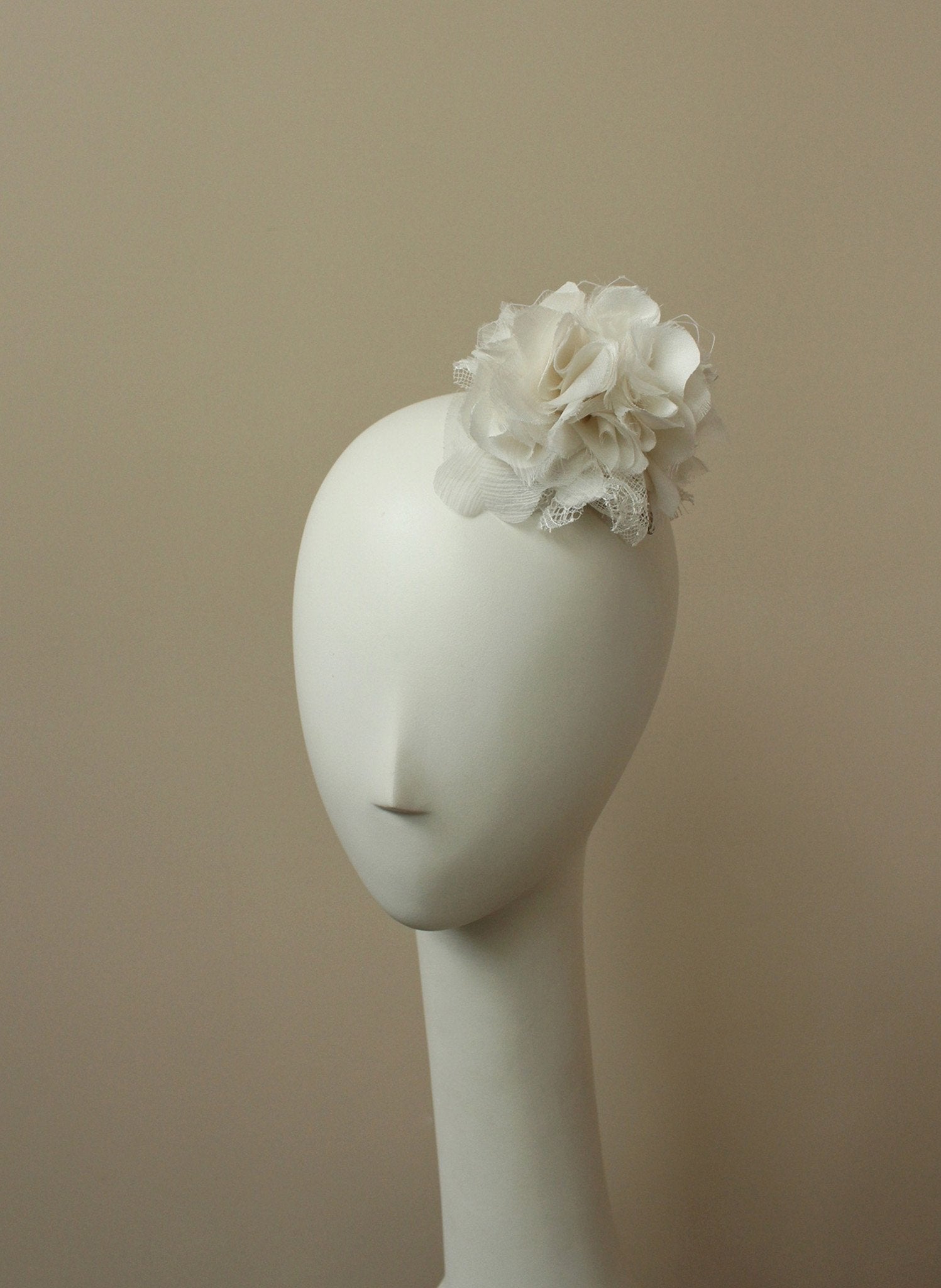 Style: ANNIKA Silk Petal Cluster & Lace Head Topping - Peony Rice