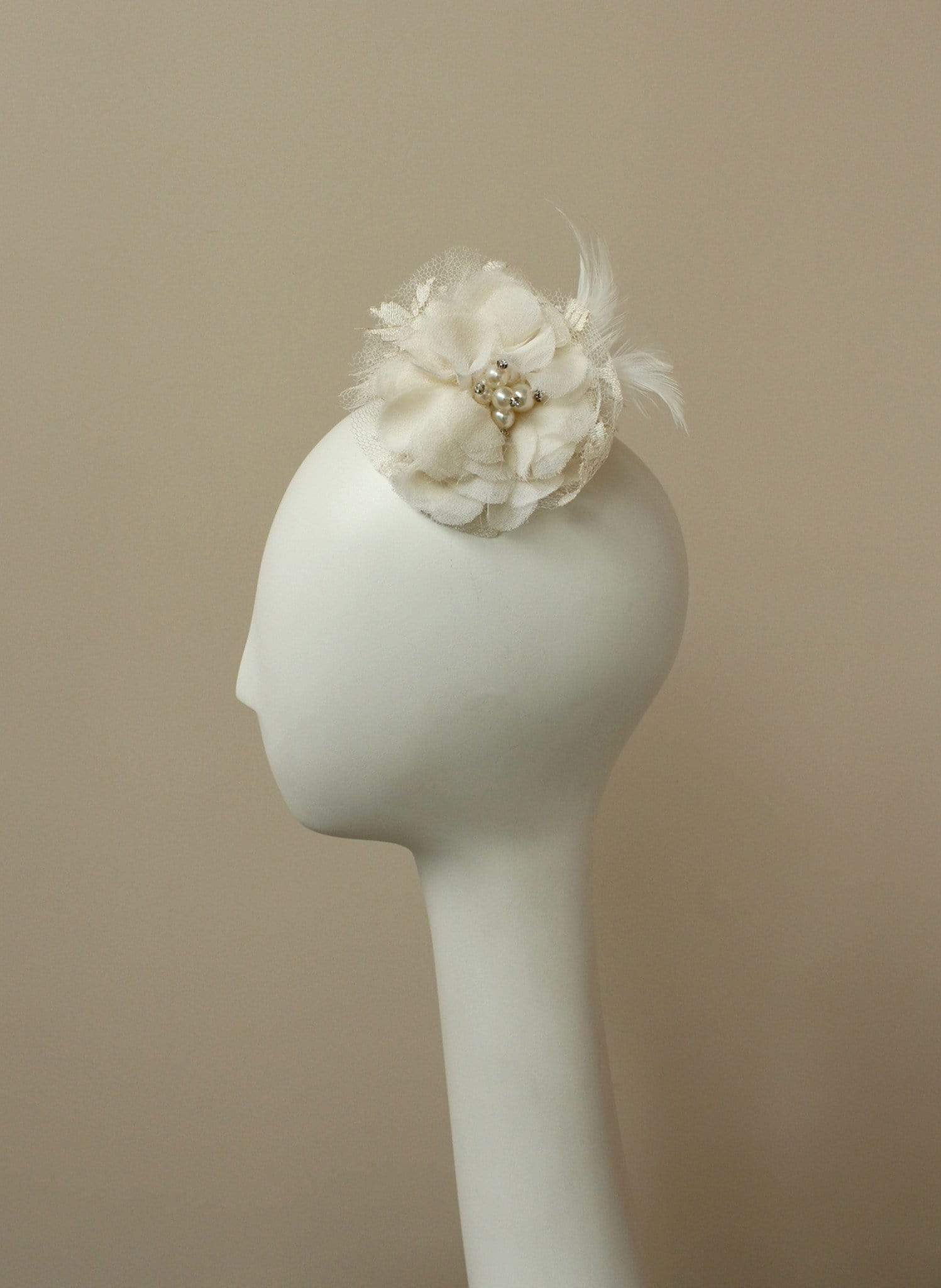Style: AGATHA Metallic Lace & Silk Rosette Topping Peony Rice