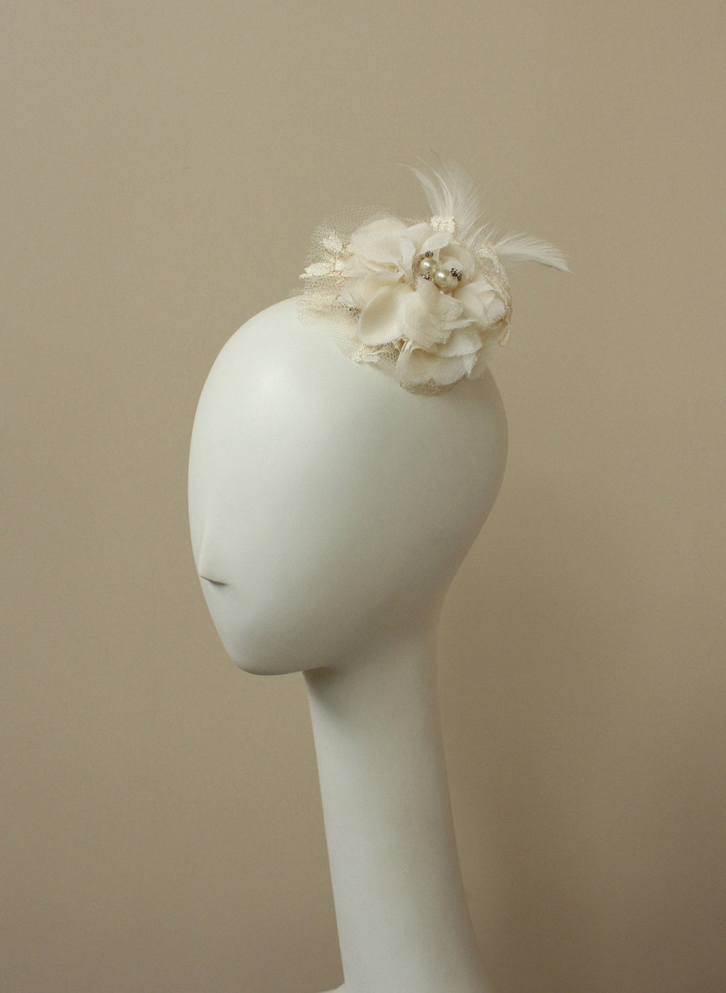 Style: AGATHA Metallic Lace & Silk Rosette Topping Peony Rice