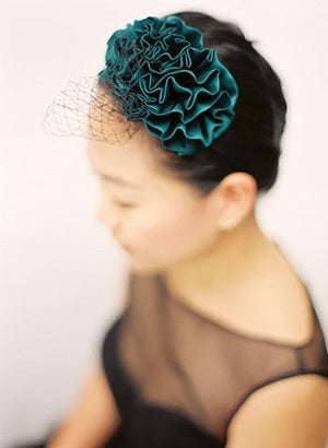 Style BRYONY: Silk Rosette Ruffle Head Topping Peony Rice